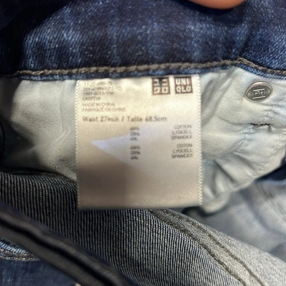 🚩 Uniqlo jeans blue denim size 27 inches - Picture 8 of 12